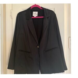 Sam Edelman Blazer Jacket Gold Button Career Office‎ Black XL